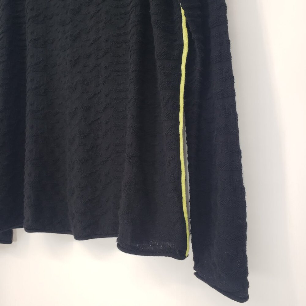 Lisa Todd Hello Weekend Pullover Sweater M Womens Chenille Embroidered Black - Picture 8 of 10